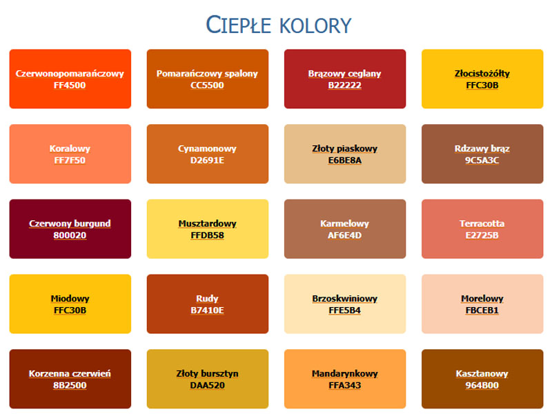 Ciepłe kolory
